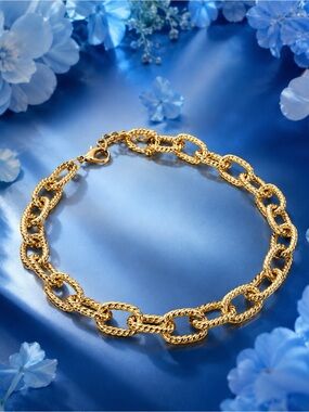 Gold Chain Link Bracelet - Women's Fashion Jewelry